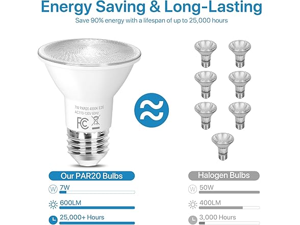 Brightever B0G3GV5WKP PAR20 LED Bulb 4-Pack