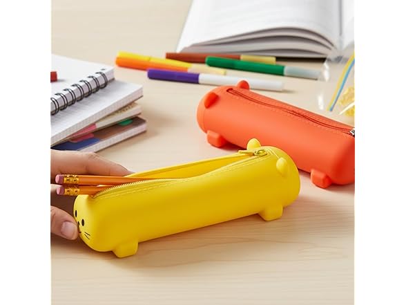 Fun Express 7 3/4" x 2 1/2" Silicone Pencil Cases - 6 Pc