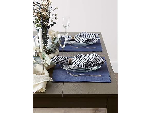 DII Ribbed Tabletop Cotton Placemat Set VARIES
