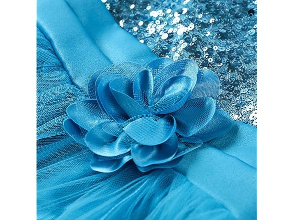 Super Fairy Girls (4-5T) Flower Sequin Mesh Dress