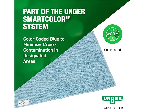 Unger Commercial Microfiber Cleaning Cloth 10 Pack