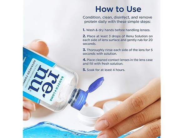 Renu Contact Lens Solution, Advanced Formula
