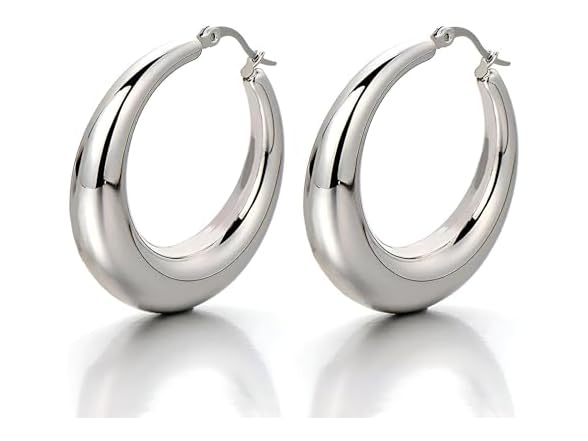 Envedette Silver Hoop Earrings