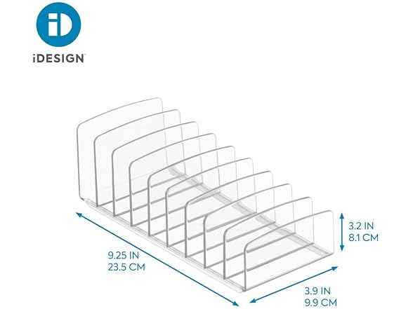 iDesign BPA-Free Plastic Divided Makeup Palette Cosmetic Organizer