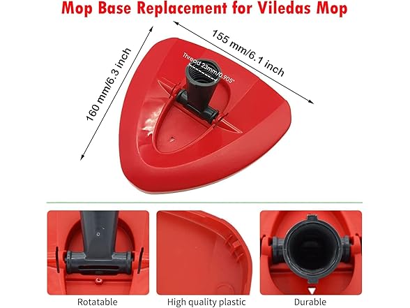 Mop Base Replacement for Viledas Mop