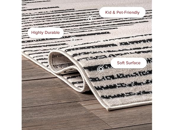 Nuloom Romina Black/Ivory Rug, 5' x 8'