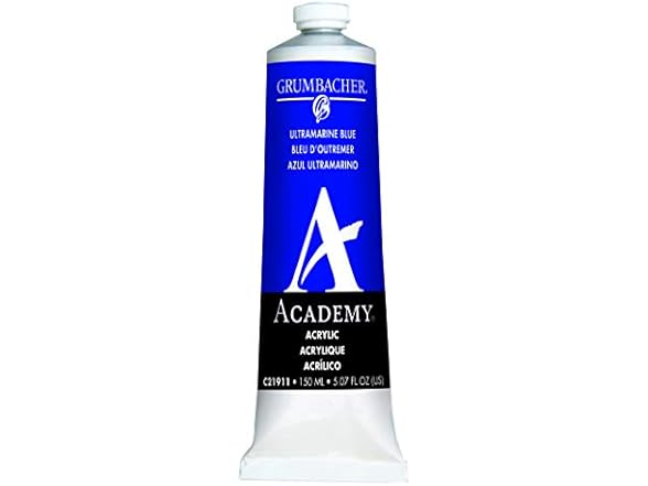 Grumbacher Academy Acrylic Paint, Ultramarine Blue, 75ml Tube