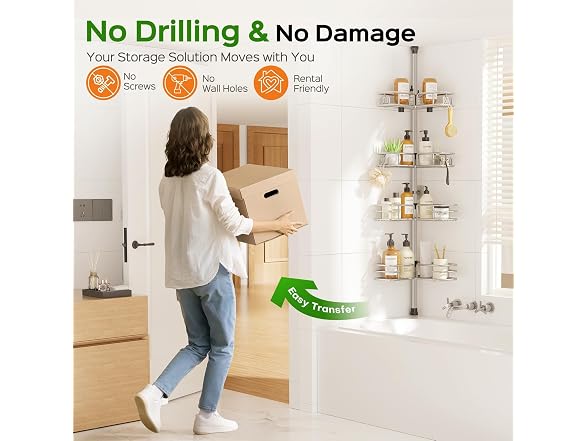 HAMITOR Shower Caddy Tension Pole