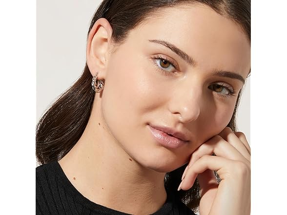 Ana Luisa Twisted Huggie Silver Earrings