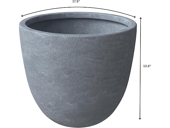 LeisureMod Dahlia Stone Planter