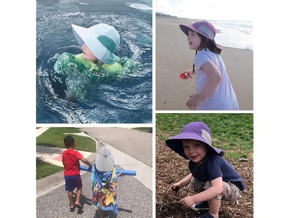Muryobao Boys (OS) Child Summer Sun Hat Wide Flap