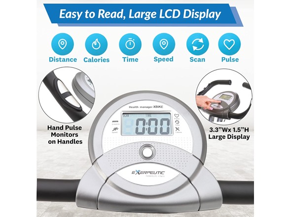 Exerpeutic Exercise Bike w/ Bluetooth