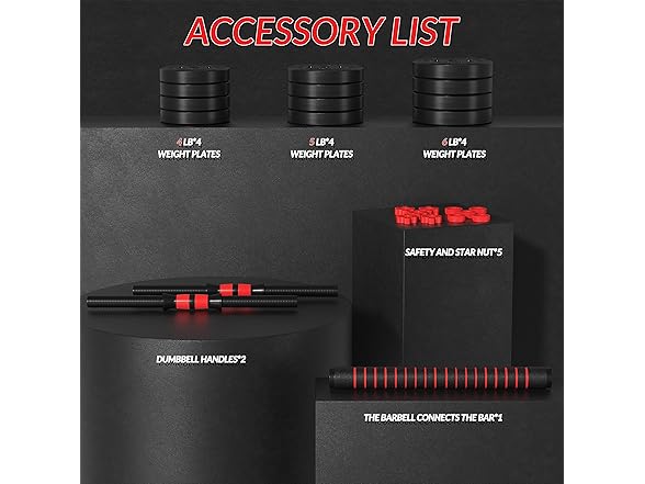 Fitvids 60LB 2-in1 Changeable Weight Set