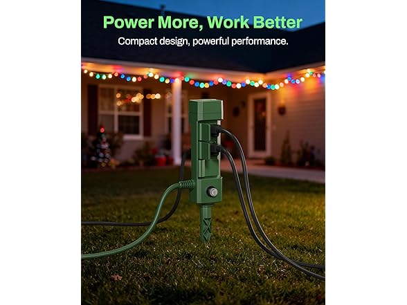 BN-LINK Outdoor Power Stake Timer, 100FT