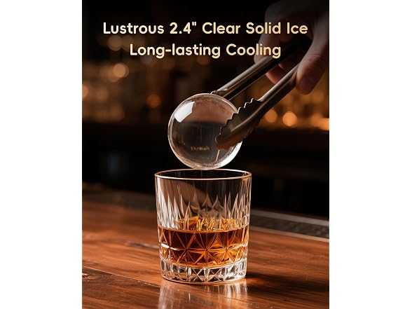 ecozy 2.4in Clear Ice Ball Maker