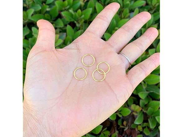 200pcs 18K Yellow Gold Plated 12mm Open