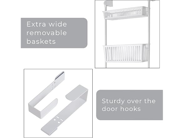 Smart Design 4 Tier Over-the-Door Organizer for Storage - Gallery 6
