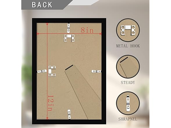 Picrit 8x12 Picture Frame Set of 4