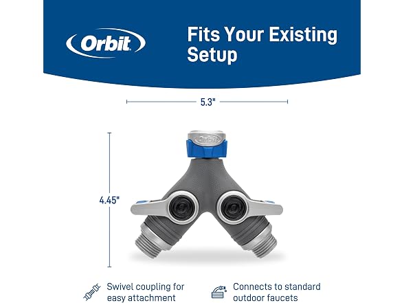 Orbit Elevated 2-Way Shut-Off Hose Y Adapter