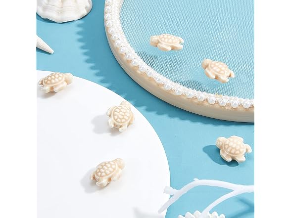 SUNNYCLUE 1 Box 40Pcs Turtle Beads Bulk Porcelain Bead