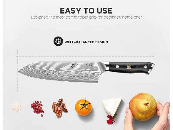 ASETY Damascus Knife Set 3 PCS