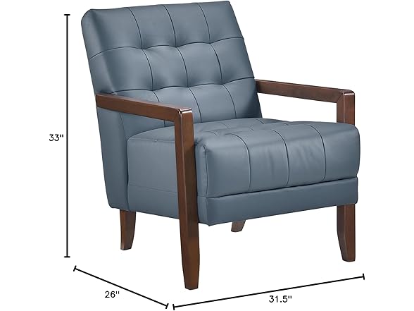 Lexicon Crafton Leather Chair Blue