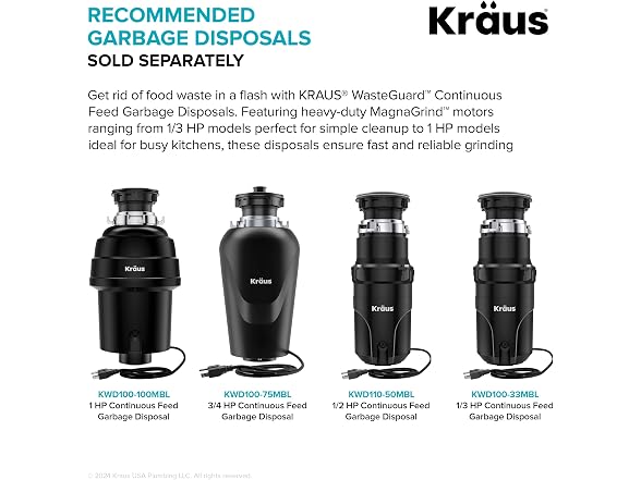 KRAUS Black 33 in Double Bowl Granite Kitchen Sink