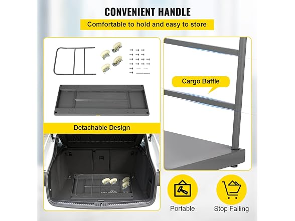 Flatbed Utility Cart, Supports up to 2000 lbs