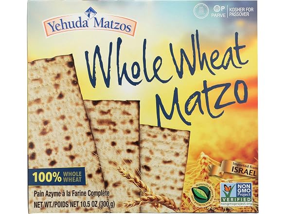 YEHUDA WHOLE WHEAT MATZOH CRACKER BOX