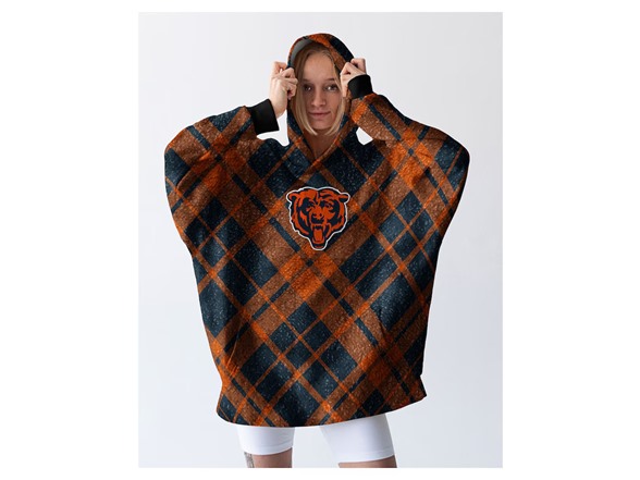 NFL Sherpa Flannel Hoodie Blanket - Choose Team