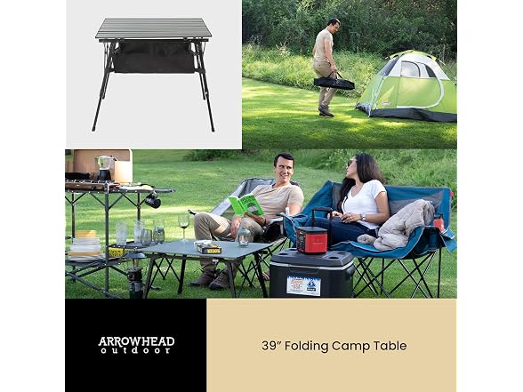 ARROWHEAD 39 in Aluminum Folding Table
