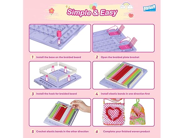 LELESUN Friendship Bracelet and Weaving Loom Kit