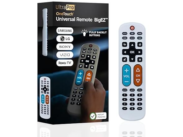UltraPro BigEZ OneTouch Big Button Universal TV Remote