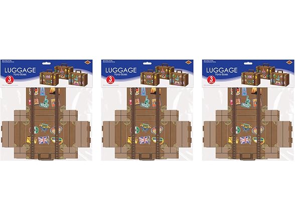 Beistle Luggage Gift Boxes 9 Pack