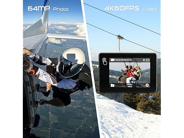 Apexcam Touch Screen 4K Action Camera