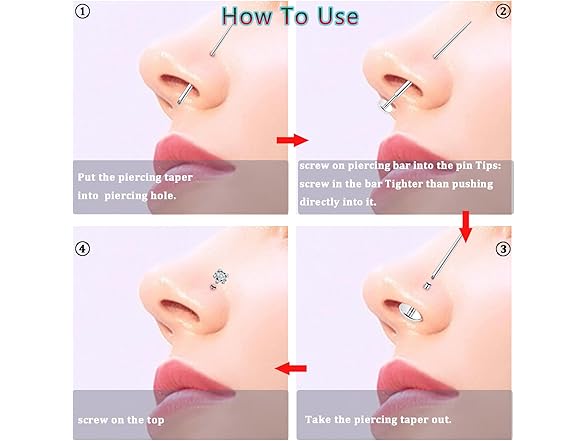 Kridzisw Flat Back Nose Rings Studs