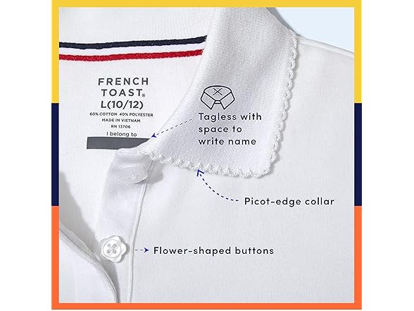 French Toast Girls (18-20) Grey Polo
