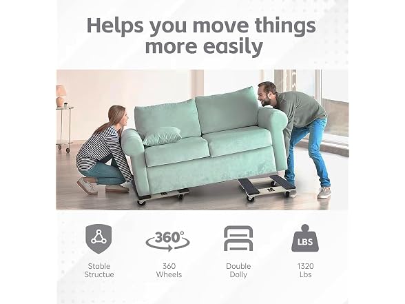 MaxWorks Furniture Moving Dolly 2-Pack