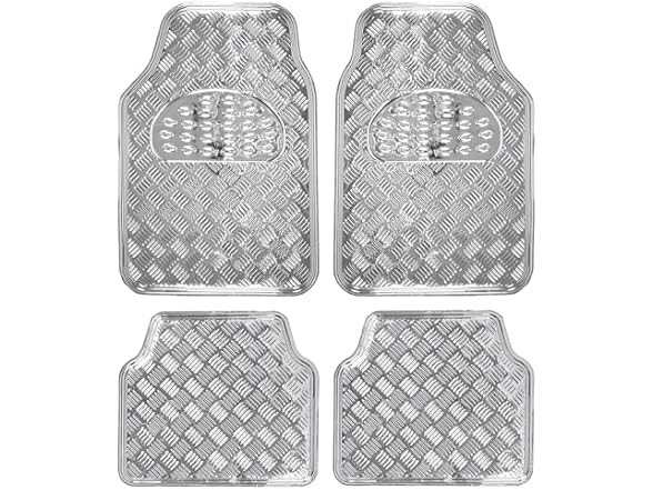 BDK Metallic Chrome Car Floor Mats
