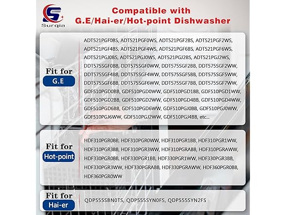 Surqia WD28X27241 Dishwasher Rack Carrier