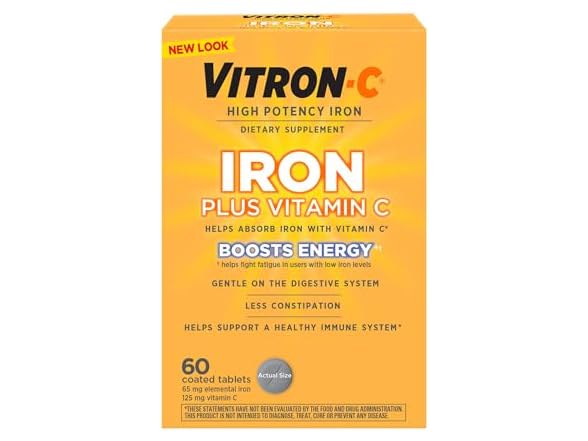 VitronC Iron Supplement Vitamin C 60ct