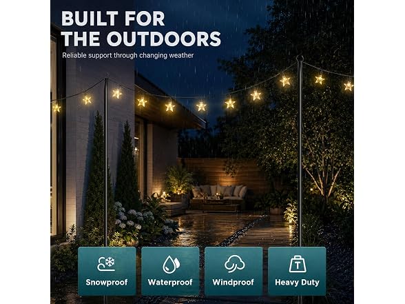 Ainclte 4 Pack 10FT Outdoor String Lights
