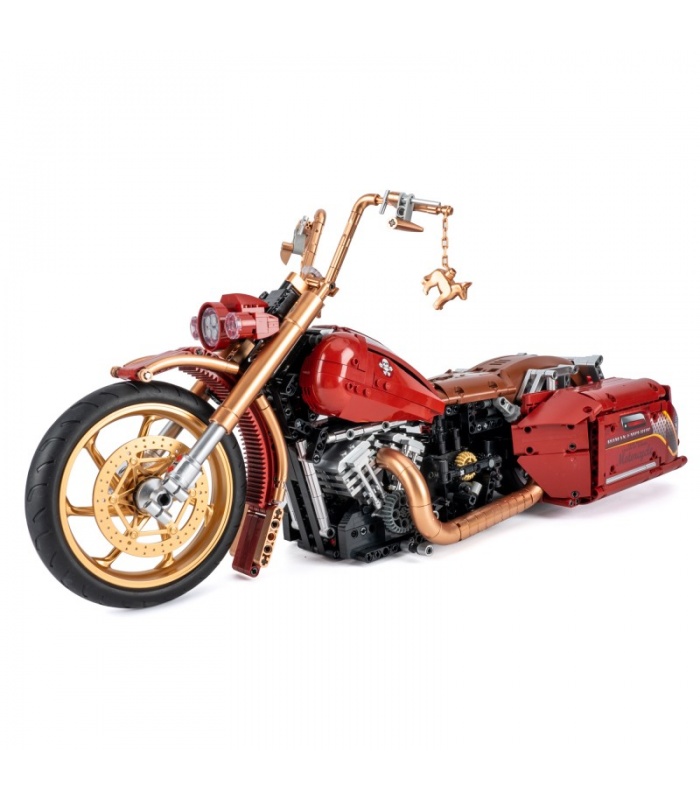Retro Motorcycle Building Blocks Toy Set - Gallery 4