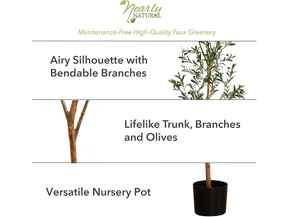 Nearly Natural 82" Olive Artificial Tree
