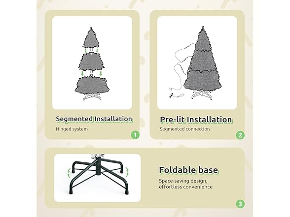 KISIQI 7.5 Feet Christmas Tree