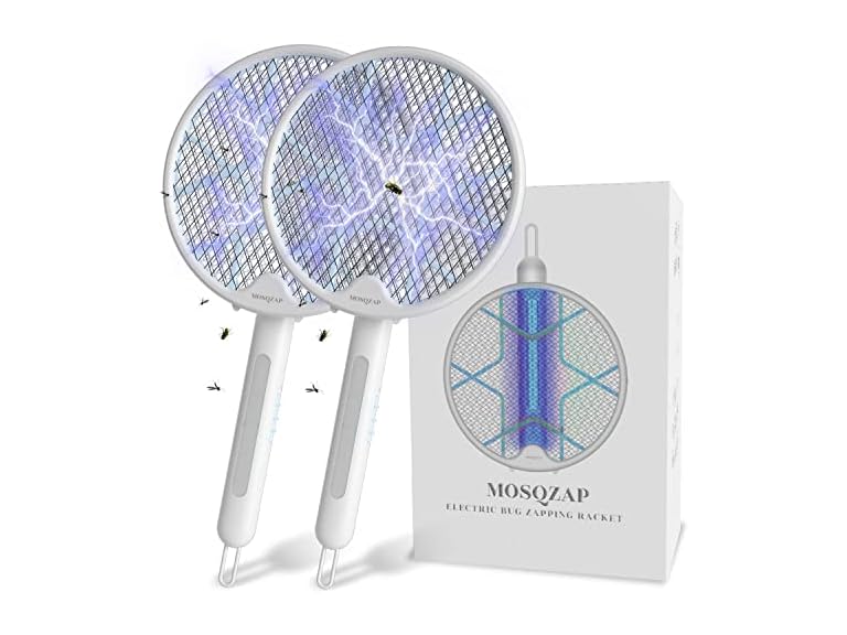 MOSQZAP Electric Fly Swatter 2 Pack, Foldable