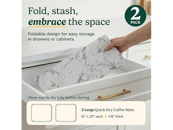 Cuisinart Coffee Mat for Countertop, 2-PK