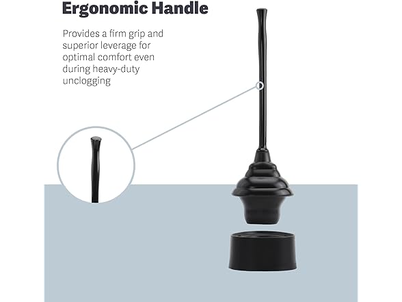 Casabella Max Force Toilet Plunger with Storage Caddy
