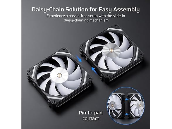 LTC 120mm Case Fan, ARGB, Black