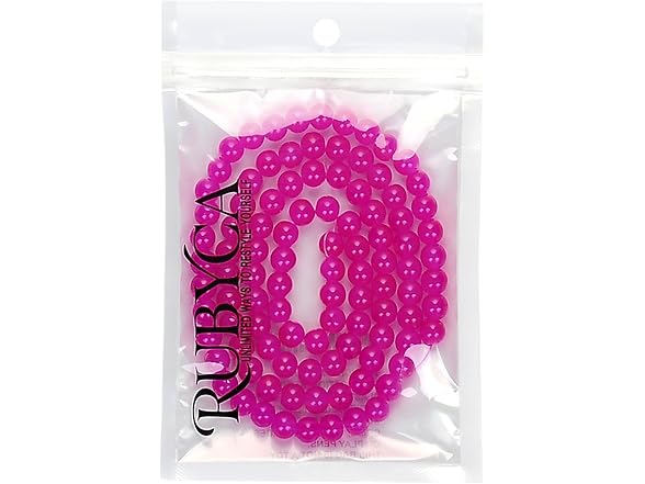 RUBYCA 1 Strand 8MM Jade Imitation Round Painted Coated Glass